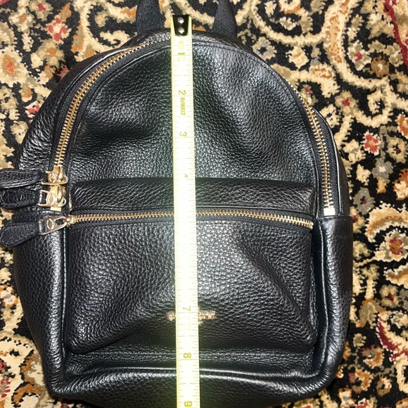 Coach mini backpack purse (black leather with gold detail) - Picture 11 of 11